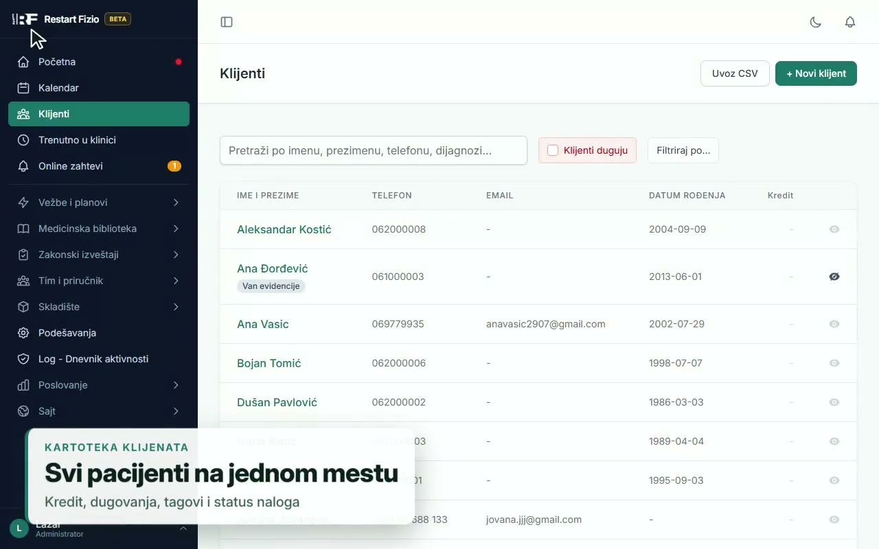 Klijenti i karton
